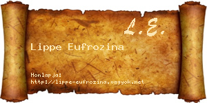 Lippe Eufrozina névjegykártya
